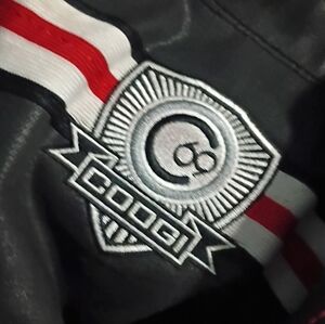 COOGI Black Jeans with Red and White Accents